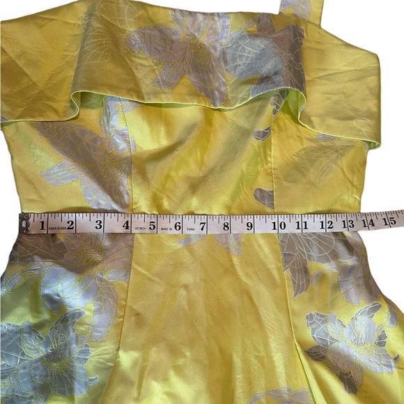 Badgley Mischka "Brianna" Dress PTP 17 Waist 14 Green - Pockets A line - Picture 7 of 16